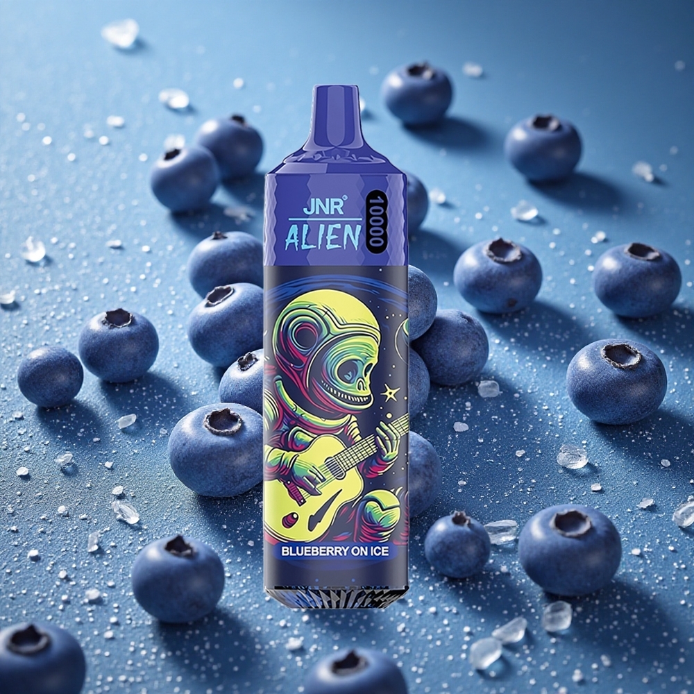 Blåbär Is JNR Alien 10000 Puffs 20ml E-vätska Typ-C Snabbuppladdning Sverige grossist