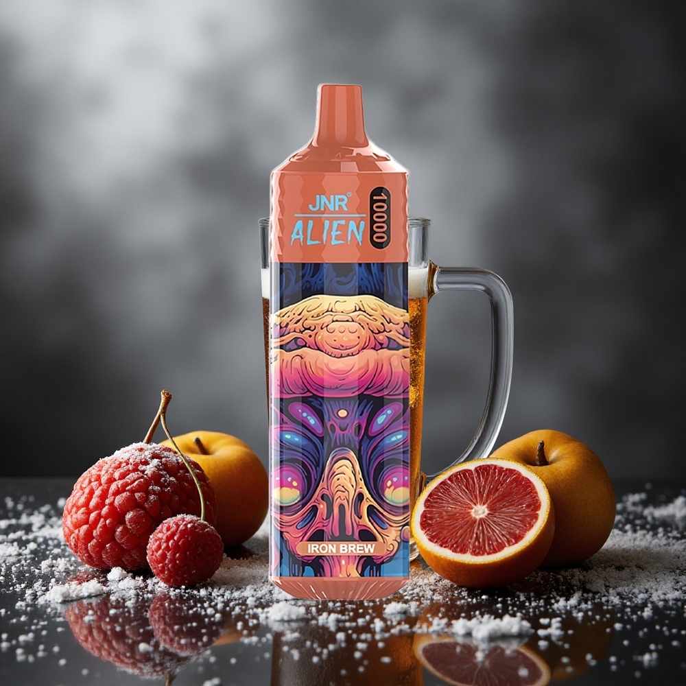 Järn brygd JNR Alien 10000 Puffs 850mAh Batteri 20ml E-vätska Sverige grossist