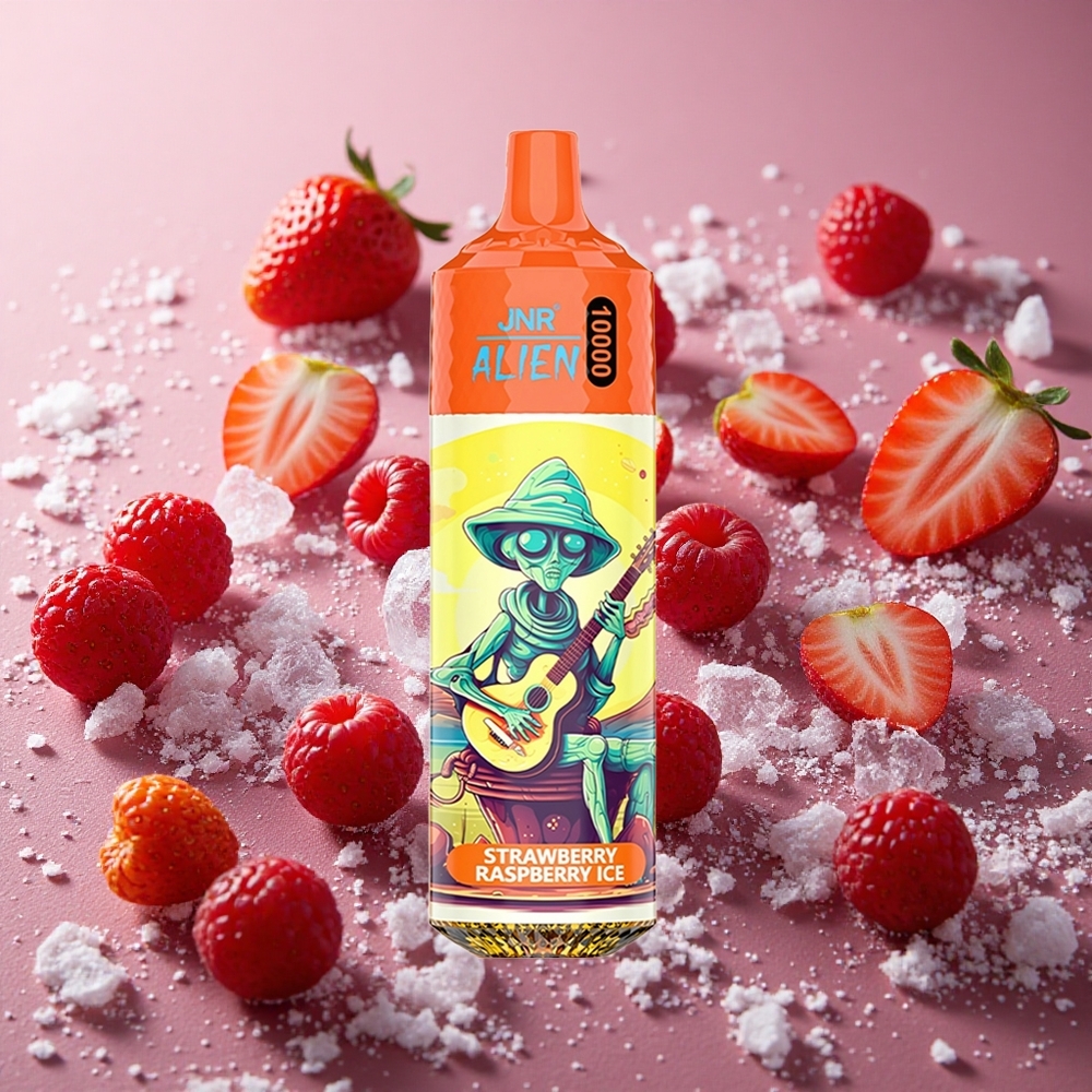 Jordgubb Hallon Is JNR Alien 10000 Puffs 20ml E-liquid Typ-C Snabbaddning Sverige grossist