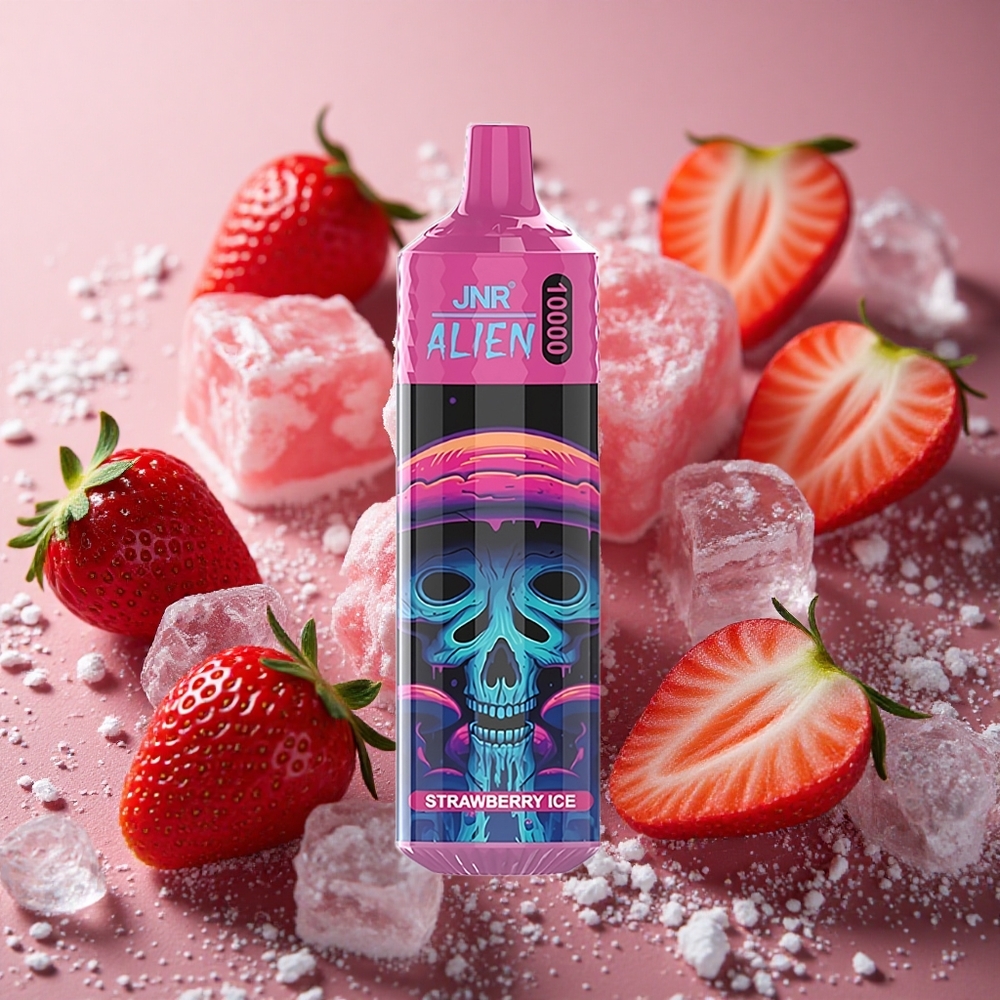 Jordgubb Is JNR Alien 10000 Puffs 850mAh 20ml Sverige grossist