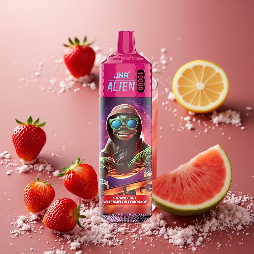 Jordgubb Vattenmelon Lemonad JNR Alien 10000 Puffs 20ml E-vätska Type-C Snabbuppladdning Sverige grossist