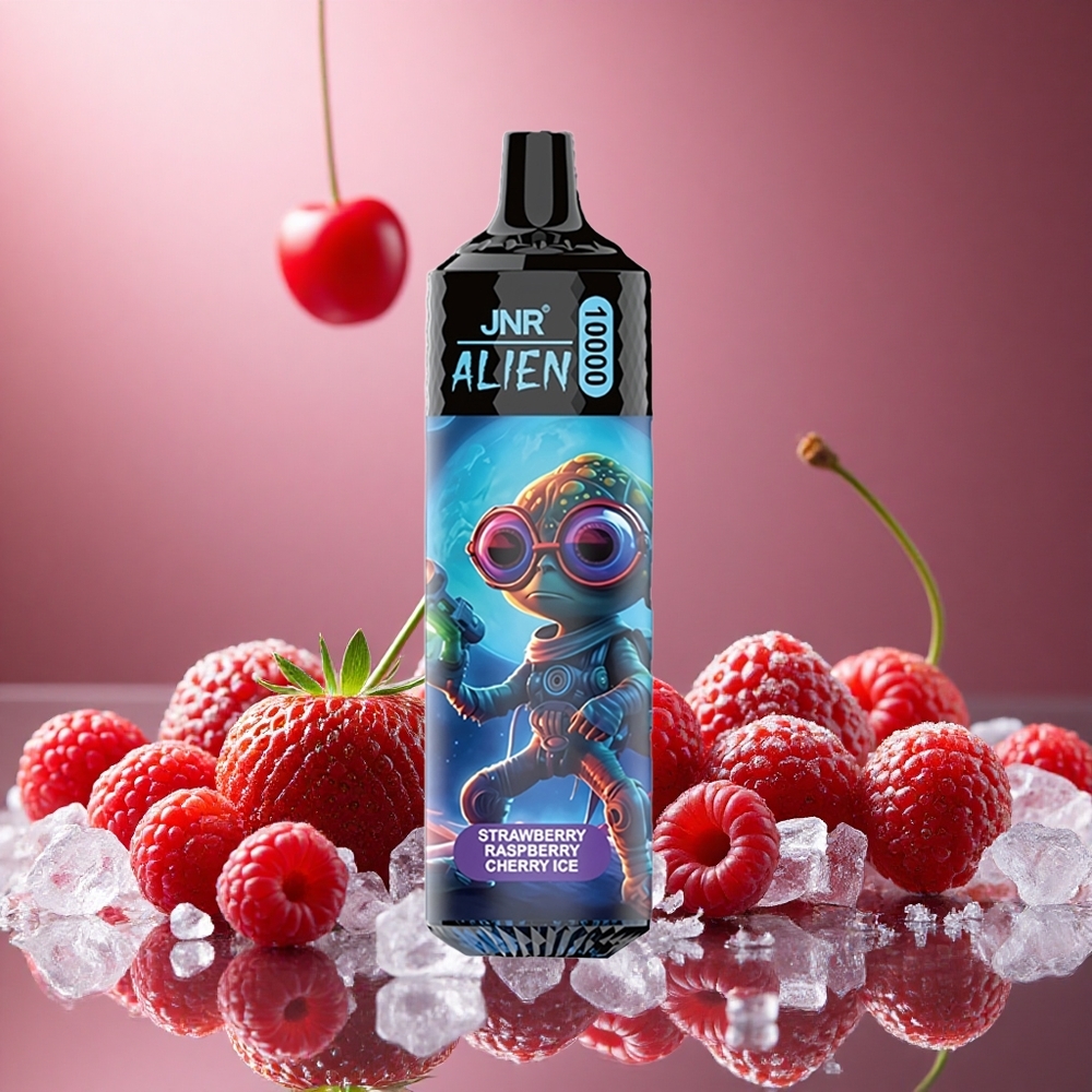 Jordgubb hallon körsbär is JNR Alien 10000 Puffs 850mAh 20ml Sverige grossist