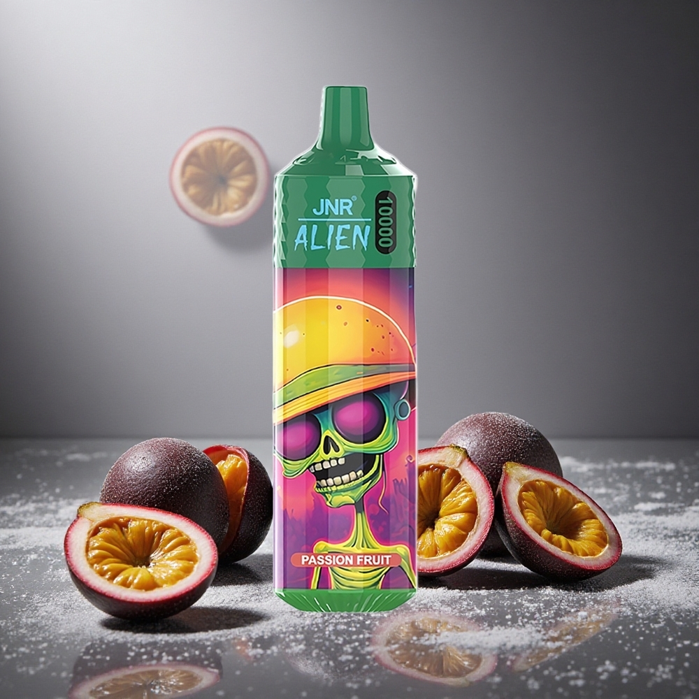 Passionsfrukt JNR Alien 10000 Puffs 20ml E-vätska Typ-C Snabbladdning Sverige grossist