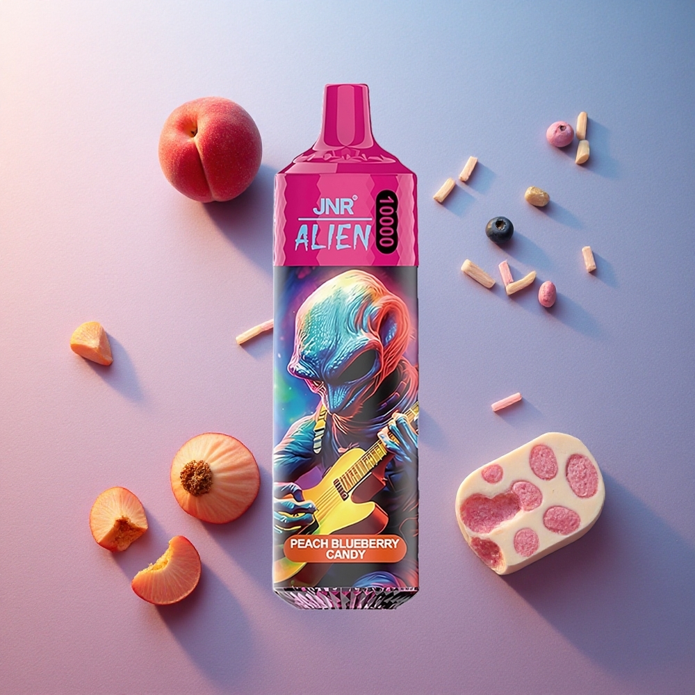 Persika Blåbär Godis JNR Alien 10000 Puffs 850mAh Batteri 20ml E-vätska Sverige grossist