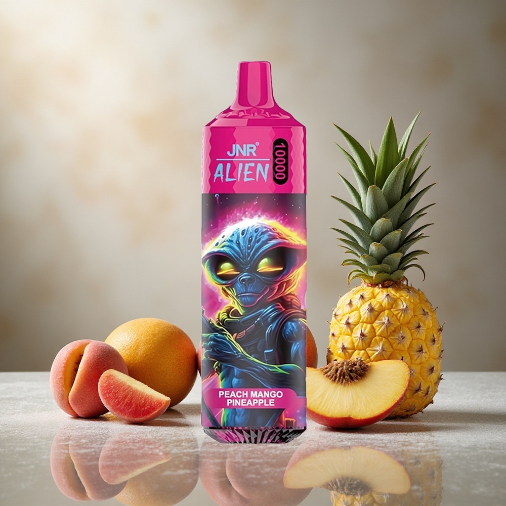 Persika mango ananas JNR Alien 10000 Puffs 20ml E-vätska Typ-C Snabbuppladdning Sverige grossist
