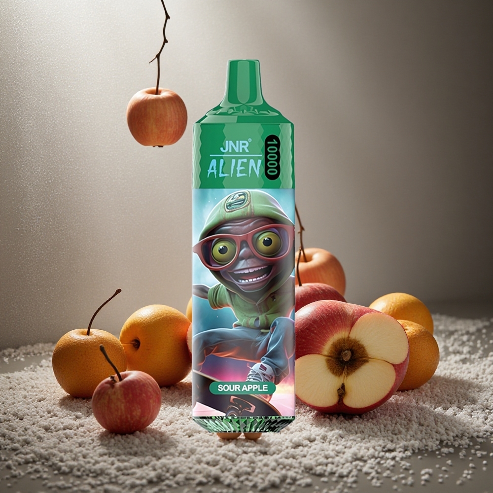Suräpple JNR Alien 10000 Puffs 850mAh Batterikapacitet 20ml E-vätska Sverige grossist