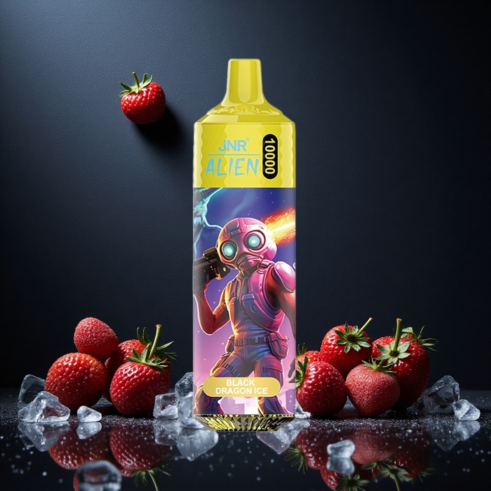 Svart Drake Is JNR Alien 10000 Puffs 850mAh Batteri 20ml E-vätska Sverige grossist