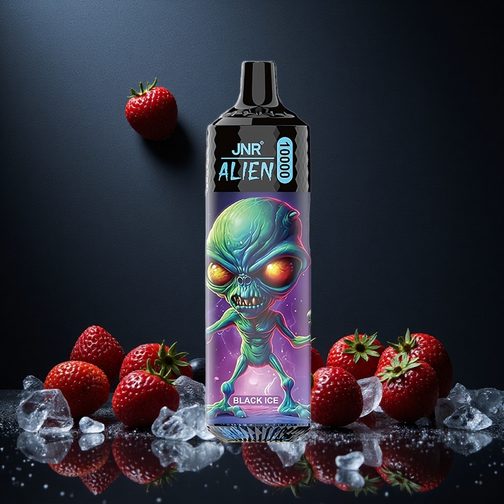 Svart is JNR Alien 10000 Puffs 20ml E-vätska 850mAh Batteri Sverige grossist