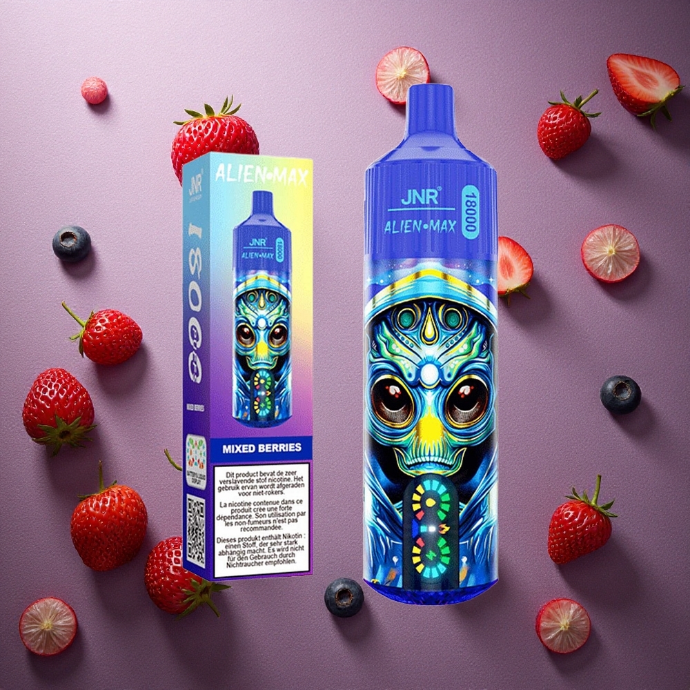 Blandade Bär JNR Alien Max 18000 Puffs Smart LED Display Typ-C Snabbuppladdning Sverige grossist