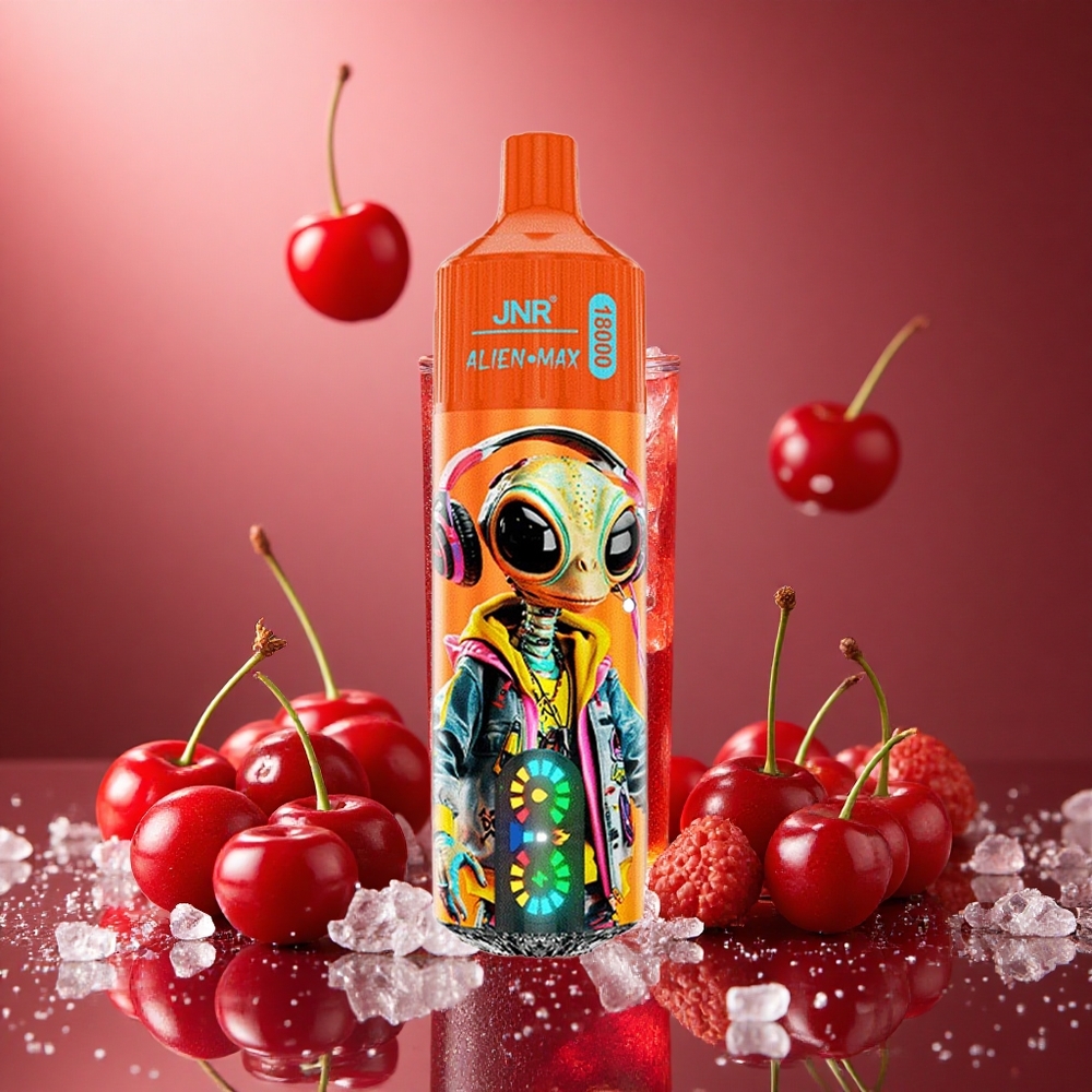 Friskt Körsbär Cola JNR Alien Max 18000 Puffs Smart LED-Display Dual Mesh Coil Sverige grossist