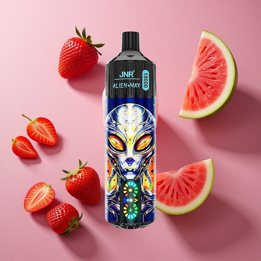 Jordgubb Vattenmelon Bubblig Gum JNR Alien Max 18000 Puffs Smart LED Display Typ-C Snabbadd Sverige grossist