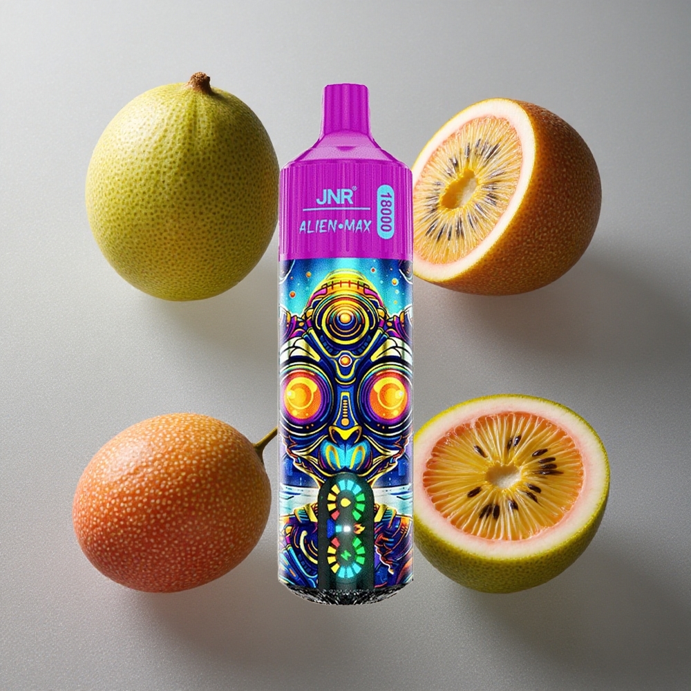 Kiwi Passionfrukt Guava JNR Alien Max 18000 Puffs Smart LED Display Dual Mesh Coil Sverige grossist