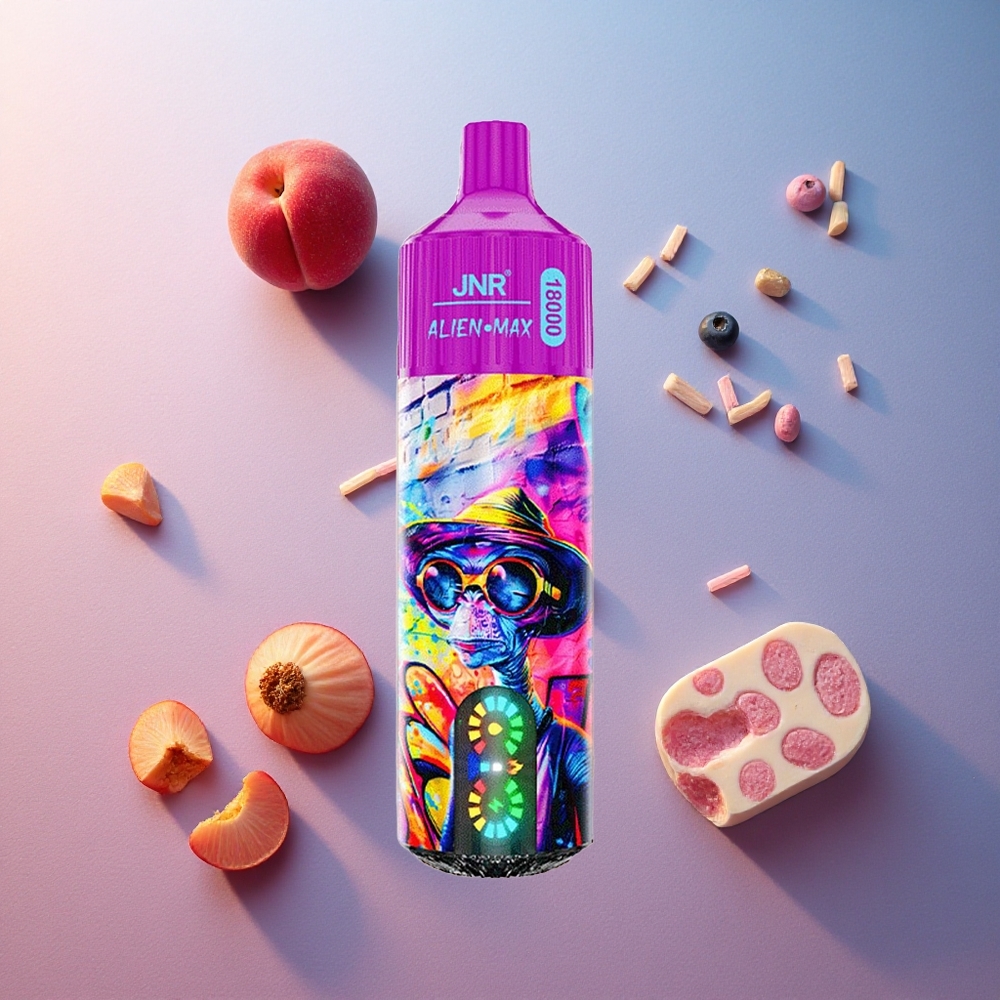Persika Blåbär Godis JNR Alien Max 18000 Puffs Smart LED Display 28ml E-liquid Sverige grossist