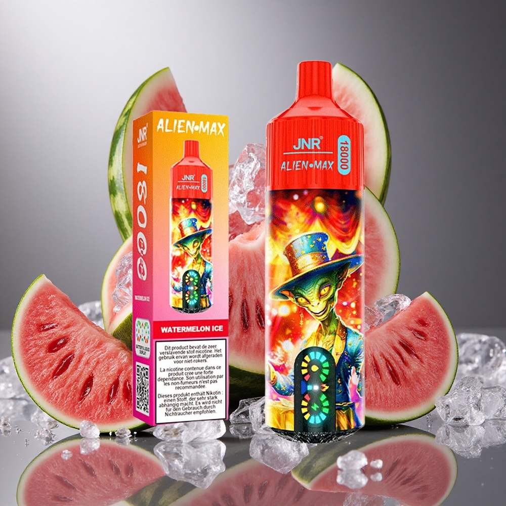 Vattenmelon Is JNR Alien Max 18000 Puffs Smart LED Display Dual Mesh Coil Sverige grossist