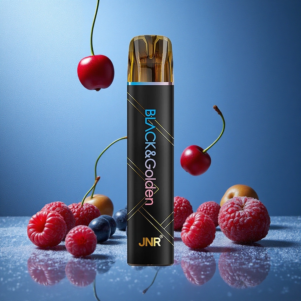 Blå Hallon & Körsbär JNR Black&Golden 800 Puffs 550mAh Sverige grossist