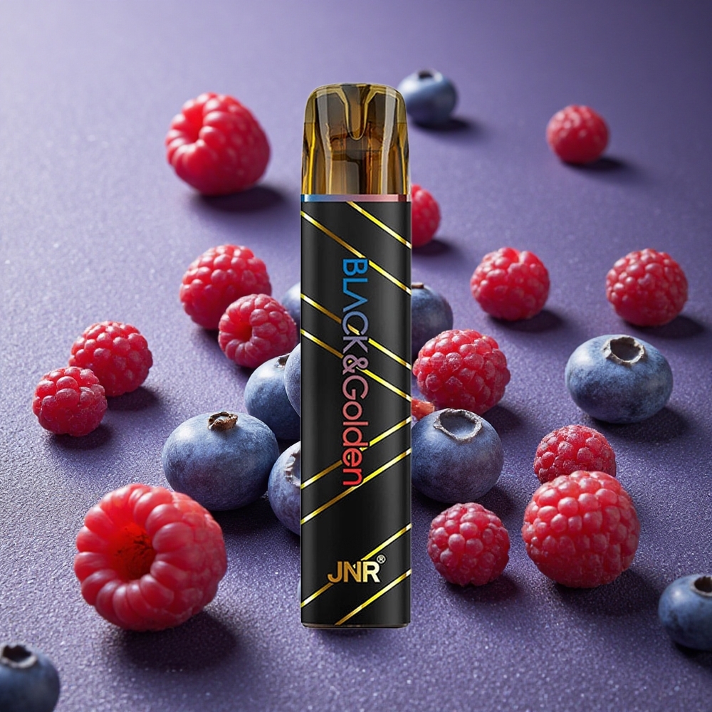 Blåbär Sur Hallon JNR Black&Golden 800 Puffs 2ml Sverige grossist