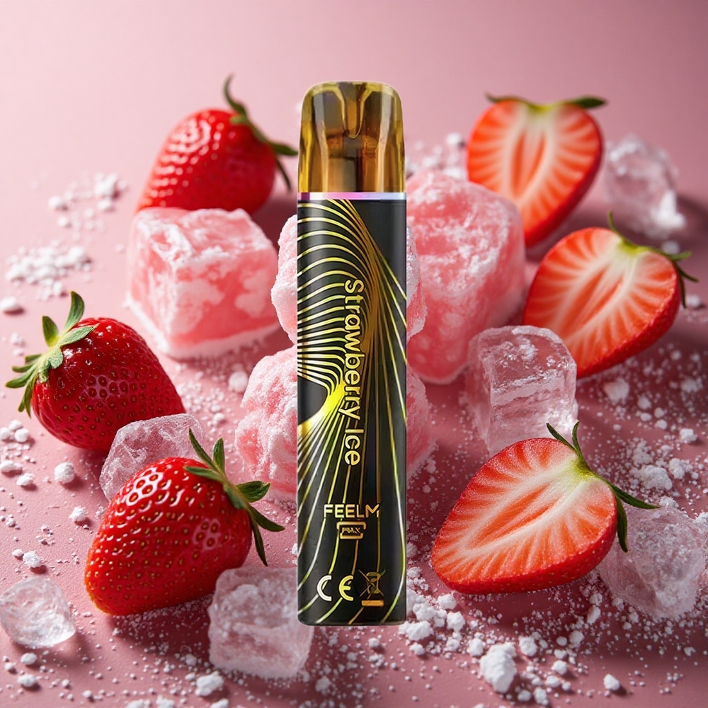 Jordgubb Is JNR Black&Golden 800 Puffs 550mAh Batterikapacitet Sverige grossist