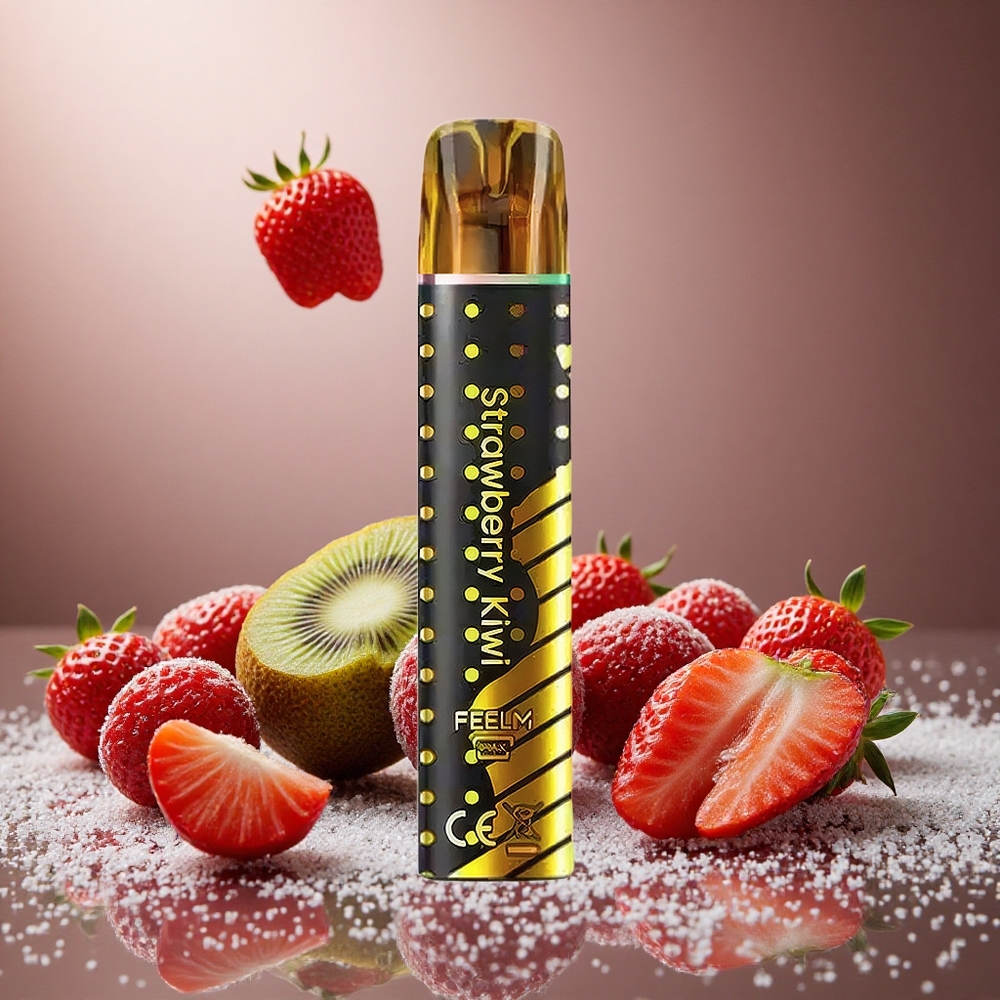Jordgubb Kiwi JNR Black&Golden 800 Puffs 550mAh Sverige grossist