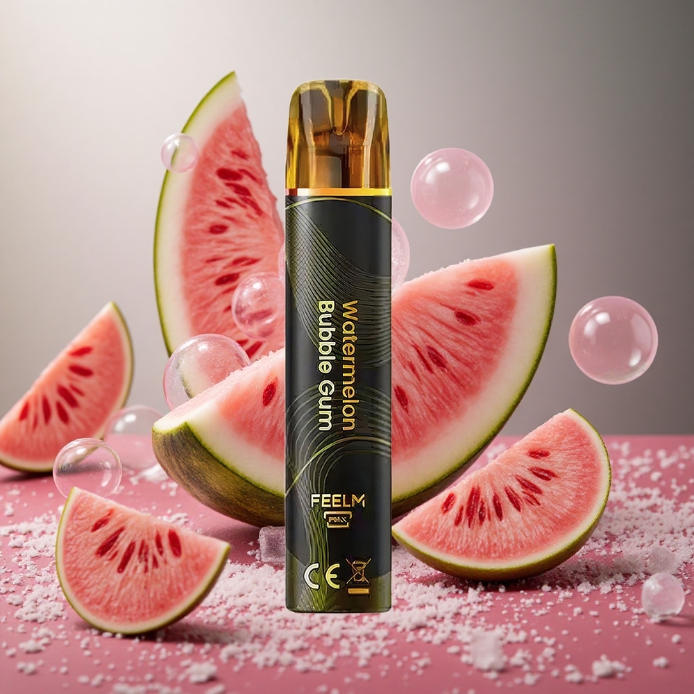 Vattenmelon Tuggummi JNR Black&Golden 800 Puffs 550mAh Batterikapacitet Sverige grossist