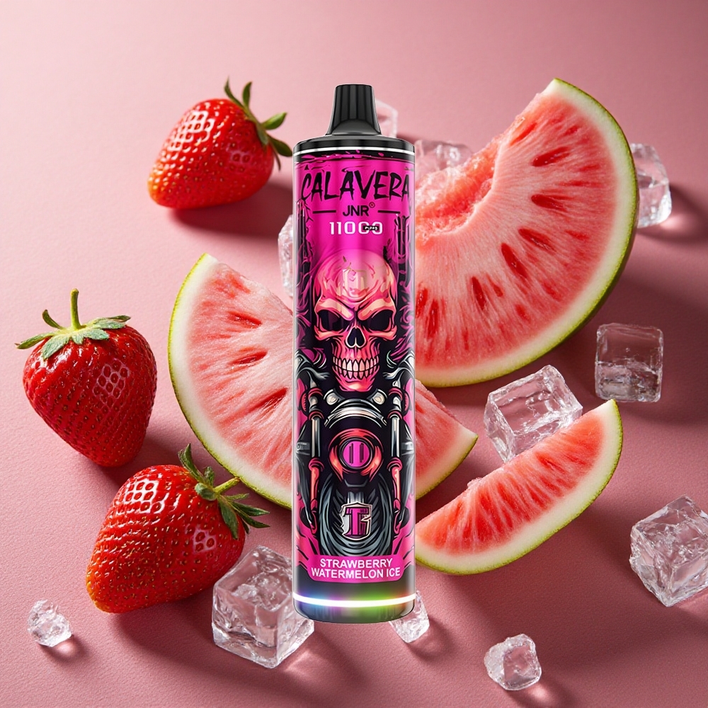 Jordgubb Vattenmelon Is JNR Calavera 11000 Puffs Typ-C laddningsport 21ml E-Liquid Kapacitet Sverige grossist