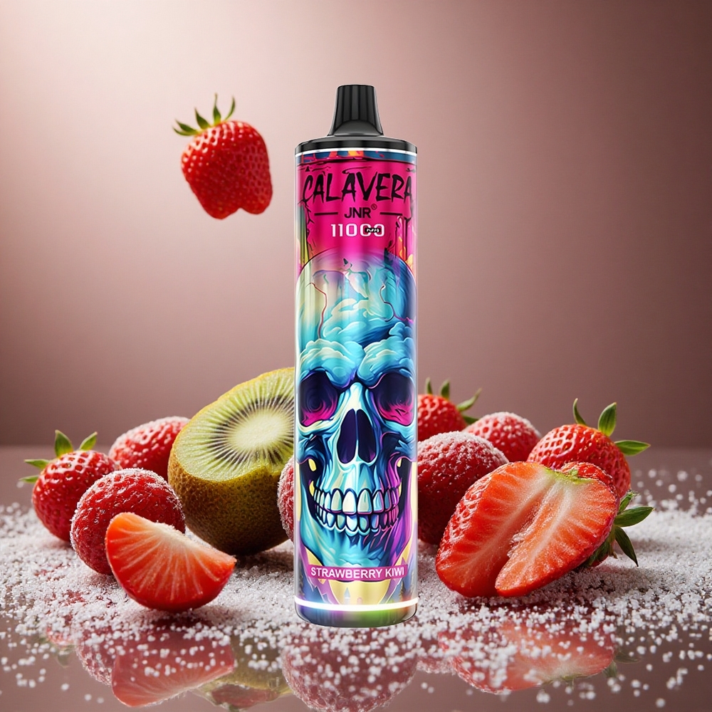 Jordgubbe Kiwi JNR Calavera 11000 Puffs 850 mAh Batteri 21ml E-Liquid Sverige grossist