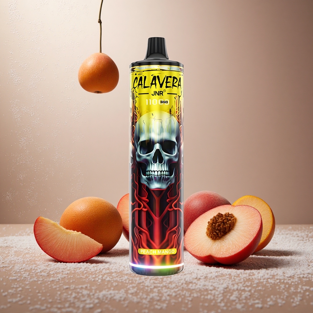 Persika Mango JNR Calavera 11000 Puffs 21ml E-Liquid Kapacitet Type-C Laddningsport Sverige grossist