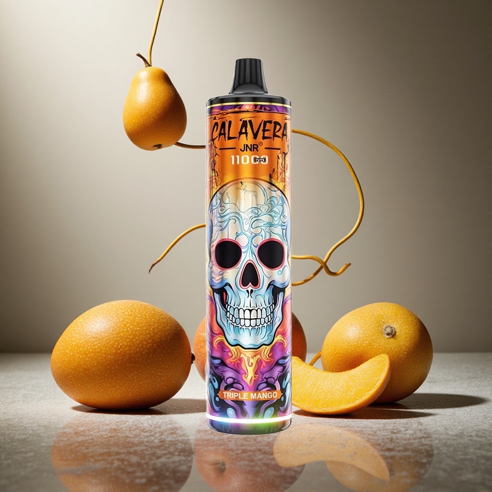 Trippel Mango JNR Calavera 11000 Puffs Engångs Vape 850 mAh Batterikapacitet Typ-C-laddningsport Sverige grossist