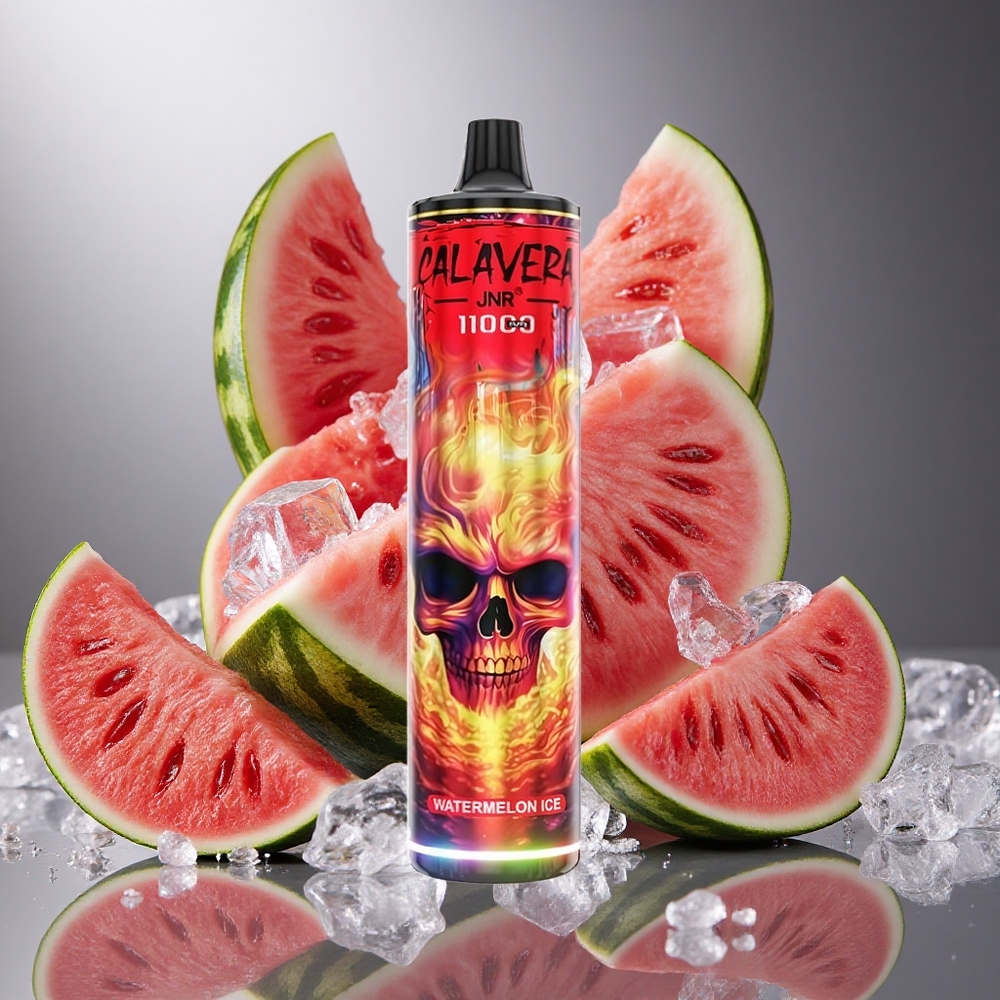 Vattenmelon Is JNR Calavera 11000 Puffs 21ml E-Liqvid Kapacitet 1.0ohm Maskor Sverige grossist