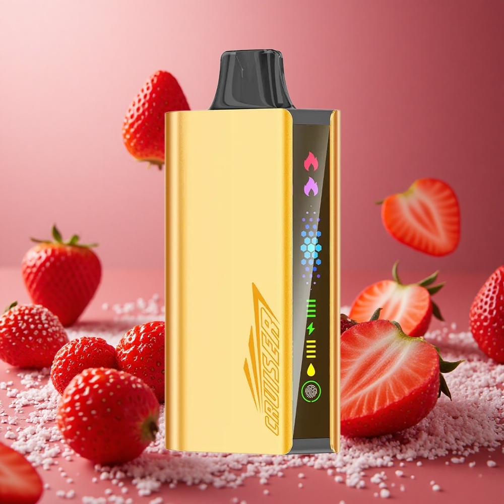 Jordgubb Chupa Chups JNR Cruiser 12000 Puffs Inbyggd 3500 mAh Batteri Full-Metal Aluminiumkropp Sverige grossist