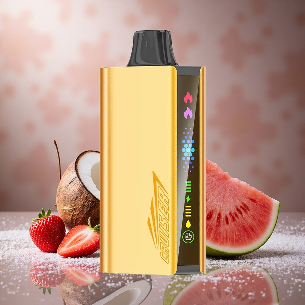 Jordgubb Kokos Vattenmelon JNR Cruiser 12000 Puffs Inbyggd 3500 mAh Batteri Full-Metal Aluminiumkropp Sverige grossist