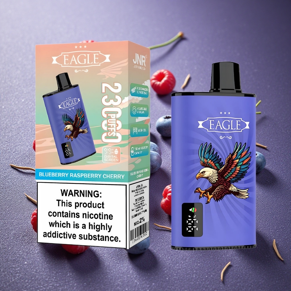 Blåbär Hallon Körsbär JNR EAGLE Smart 23000 Puffs Digital Skärm Justerbar Luftflöde Sverige grossist
