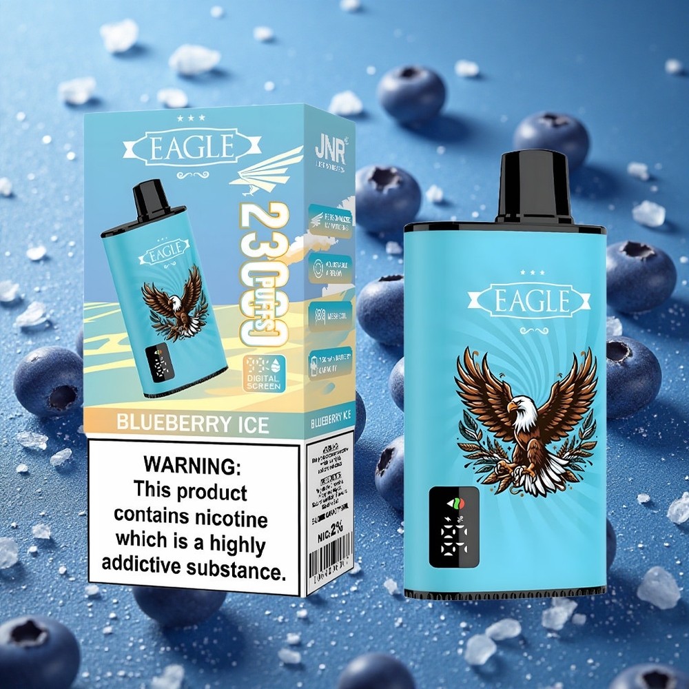 Blåbär Is JNR EAGLE Smart 23000 Puffs Digital Skärm Justerbar Luftflöde Sverige grossist