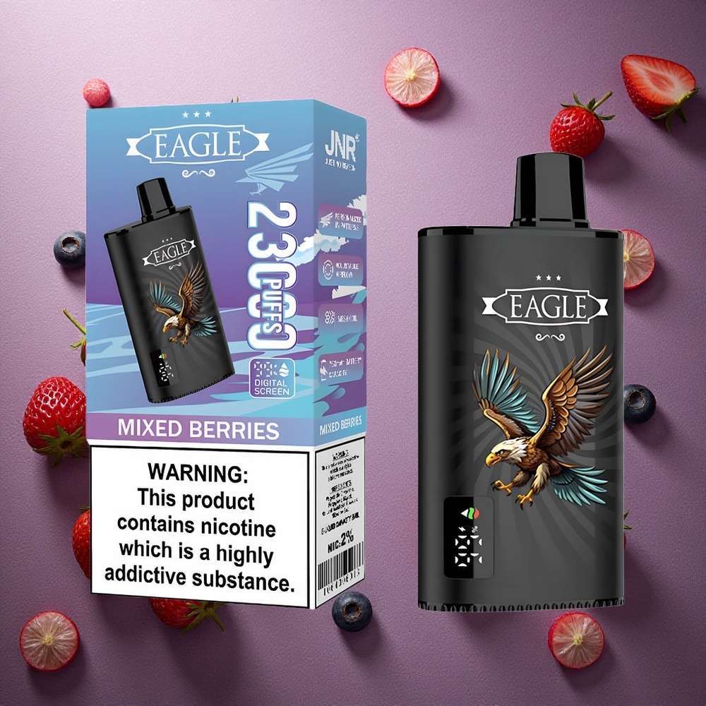 Blandade Bär JNR EAGLE Smart 23000 Puffs Digital Skärm Justerbar Luftflöde Sverige grossist