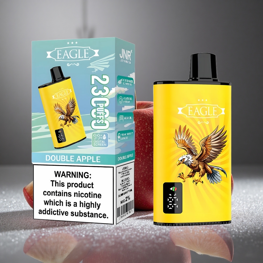 Dubbel Äpple JNR EAGLE Smart 23000 Puffs Digital Skärm Justerbar Luftflöde Sverige grossist