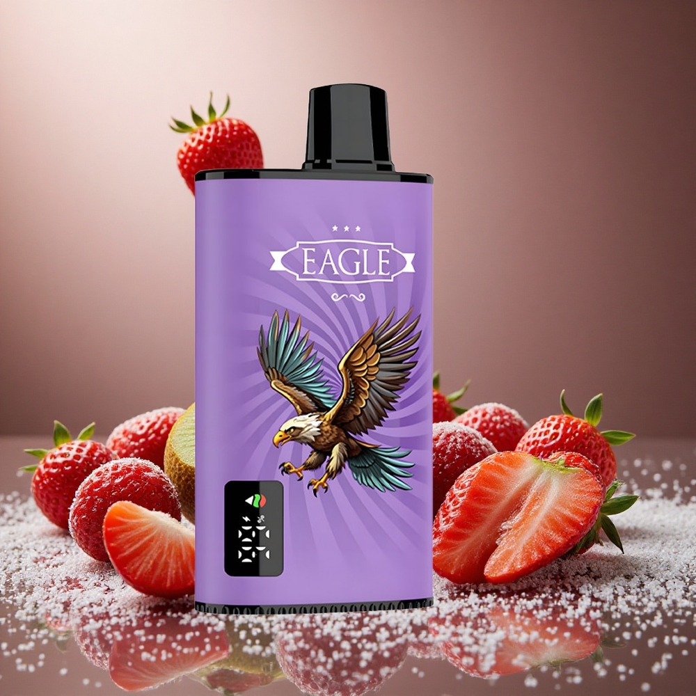 Jordgubb Kiwi JNR EAGLE Smart 23000 Puffs Digital Skärm Justerbar Luftflöde Sverige grossist