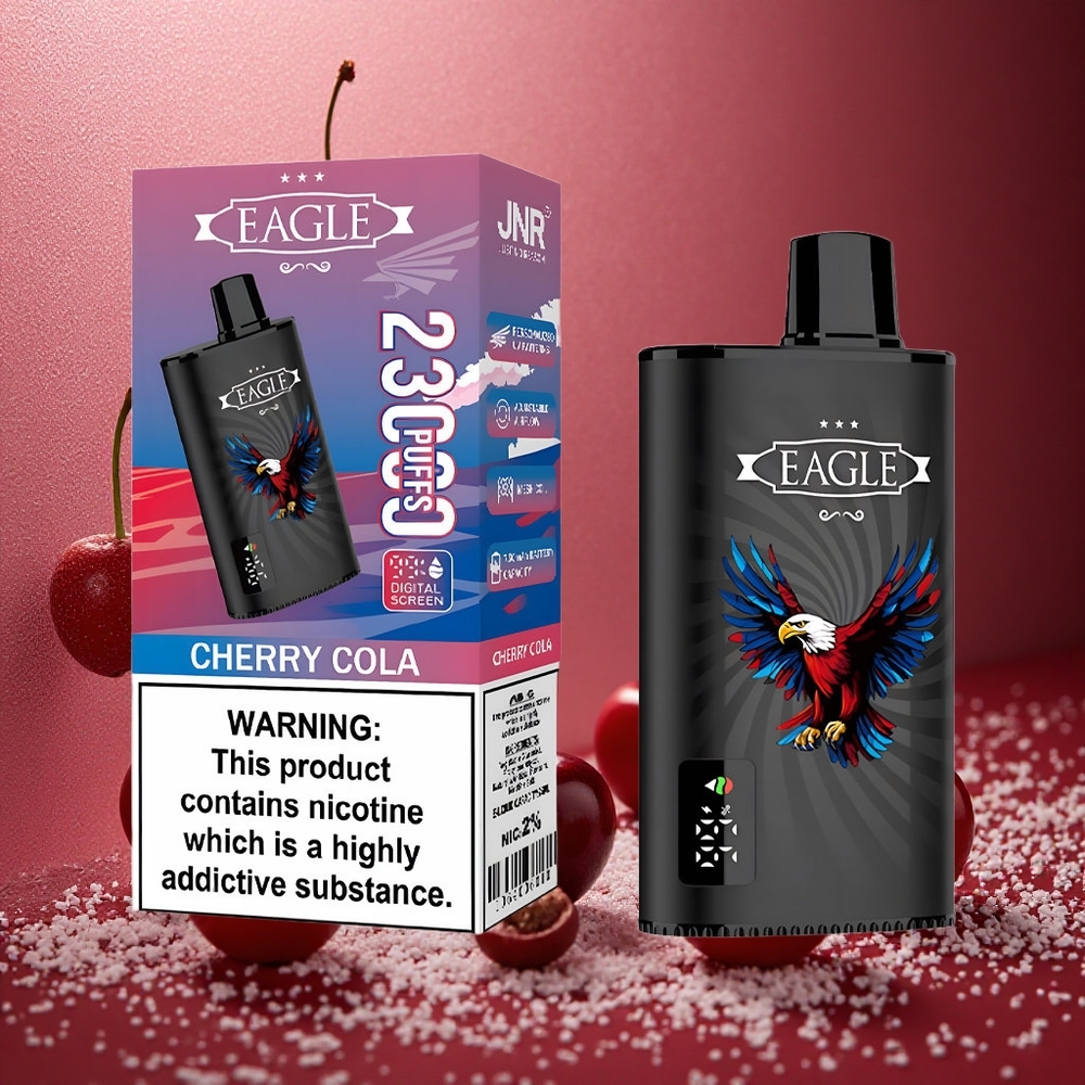 Körsbärs Cola JNR EAGLE Smart 23000 Puffs Justerbar Luftflöde 25ml e-Vätska Kapacitet Sverige grossist