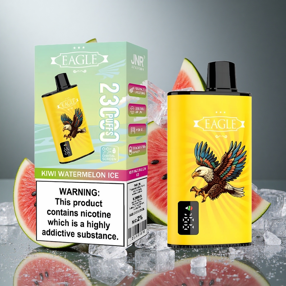 Kiwifrukt Vattenmelon Is JNR EAGLE Smart 23000 Puffs Justerbar Luftflöde Digital Skärm Sverige grossist