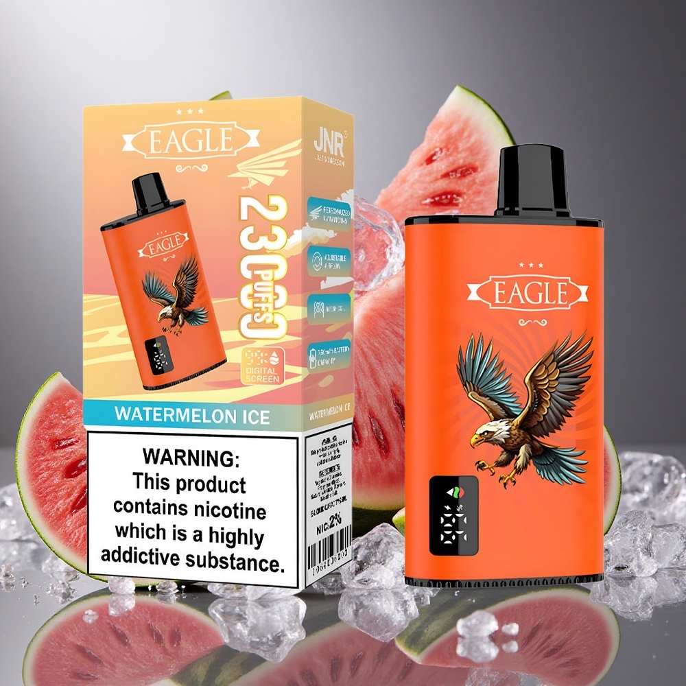 Vattenmelon Is JNR EAGLE Smart 23000 Puffs Digital Skärm Justerbar Luftflöde Sverige grossist