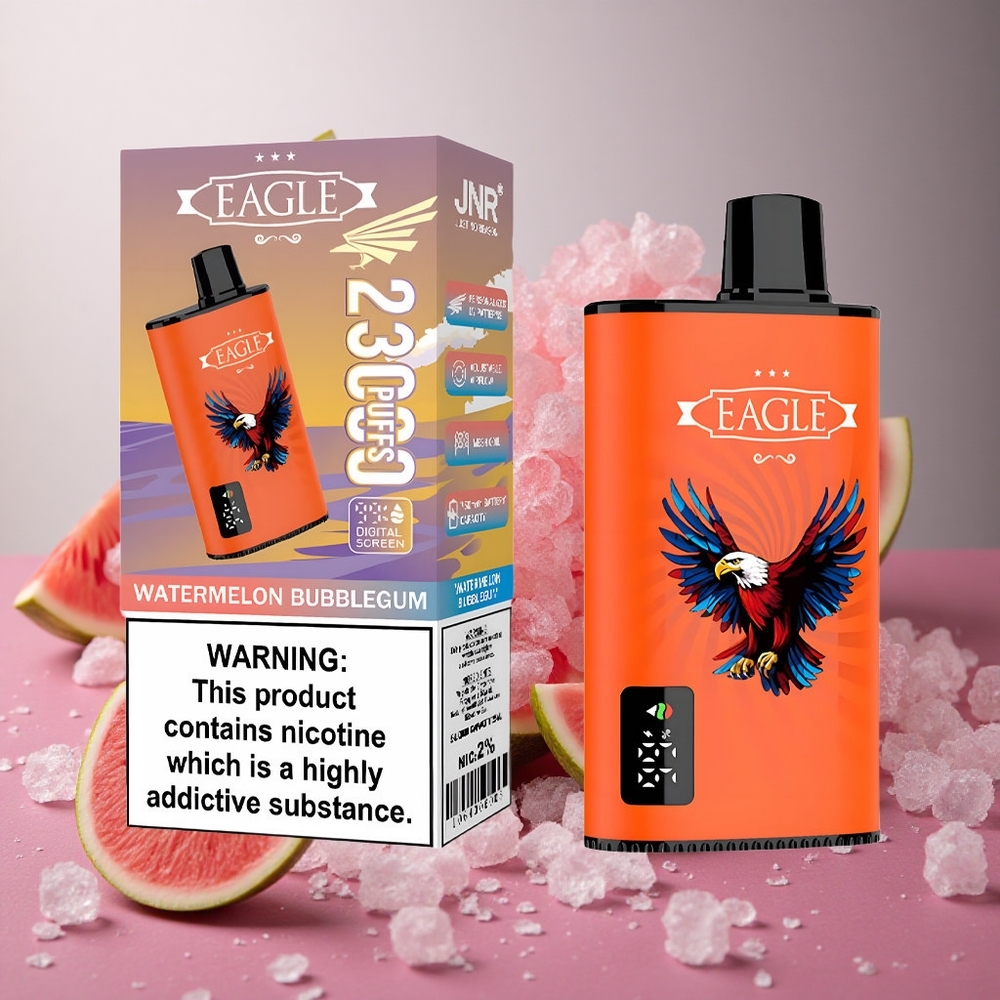 Vattenmelon Tuggummi JNR EAGLE Smart 23000 Puffs Justerbar Luftflöde Digital Skärm Sverige grossist