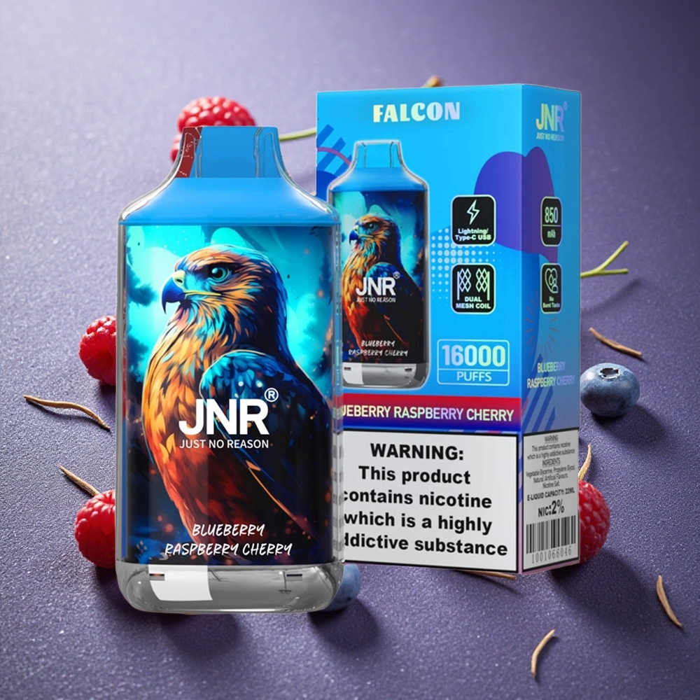 Blåbär Hallon Körsbär JNR Falcon 16000 Puffs 850 mAh 22ml Sverige grossist