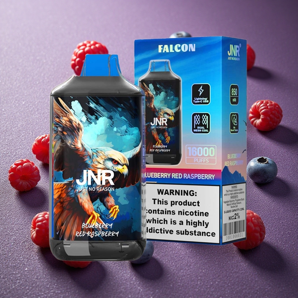 Blåbär Röd Hallon JNR Falcon 16000 Puffs 850 mAh 22ml Sverige grossist