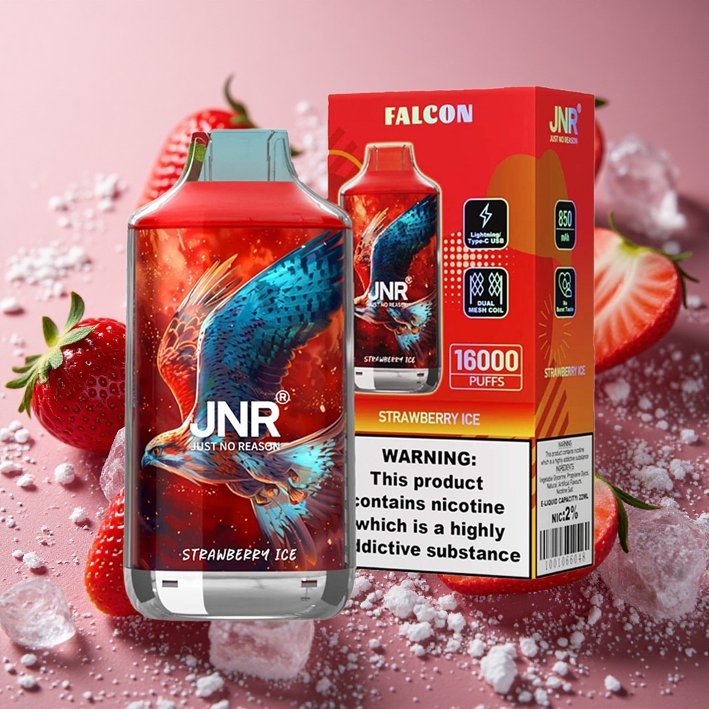 Jordgubb Is JNR Falcon 160000 Puffs 22ml 850 mAh Sverige grossist