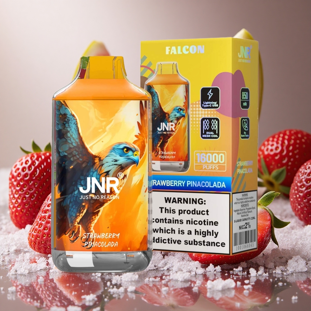 Jordgubba Pina Colada JNR Falcon 16000 Puffs 22ml Smart LED Display Sverige grossist