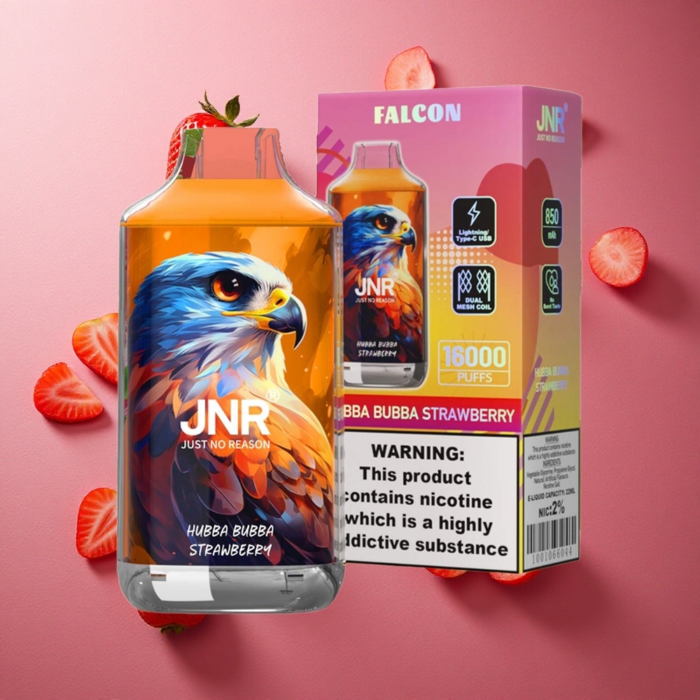 Jordgubbe Hubba Bubba JNR Falcon 16000 Puffs 850 mAh 22ml Sverige grossist