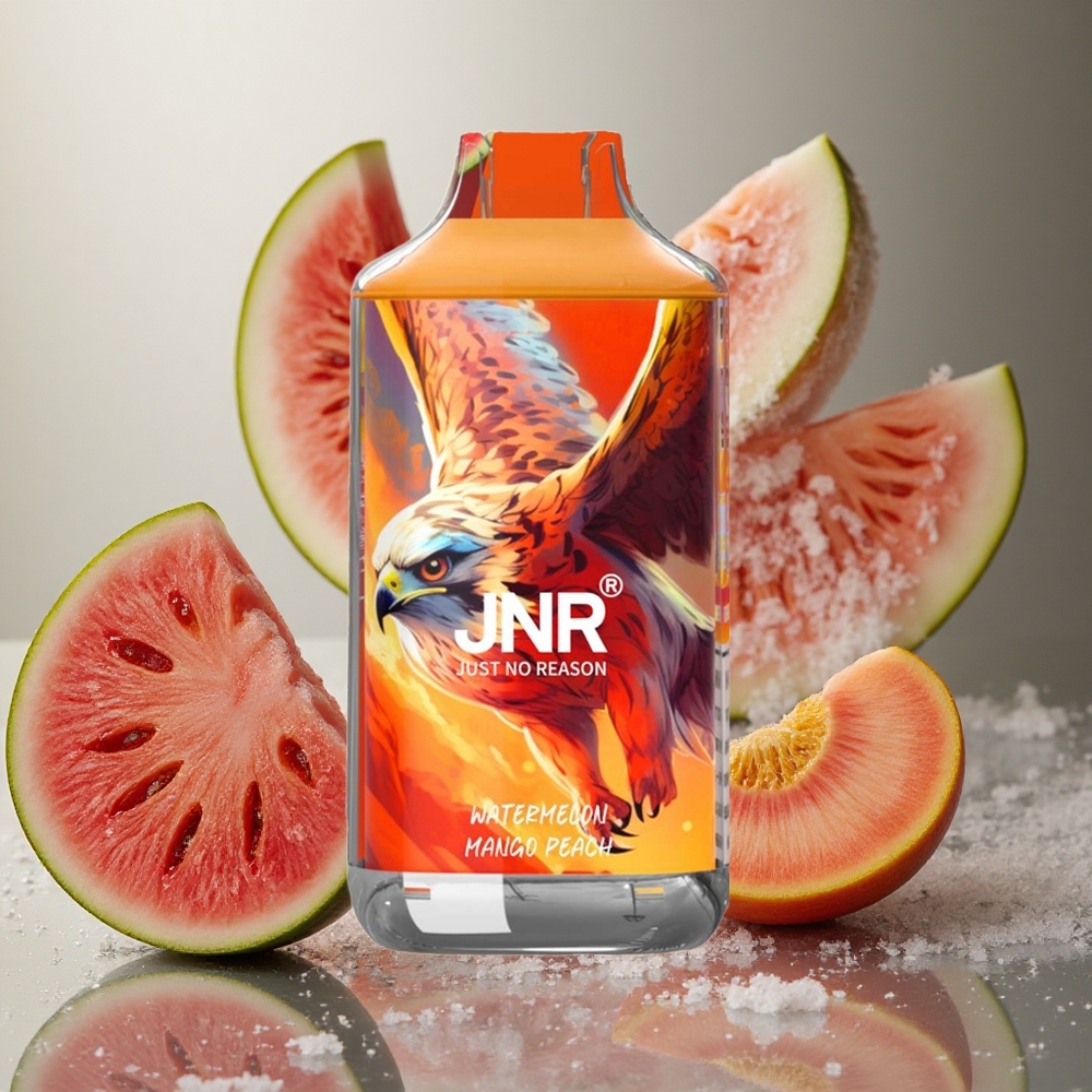 Vattenmelon Mango Persika JNR Falcon 16000 Puffs 22ml Dubbel Mesh Coil Sverige grossist