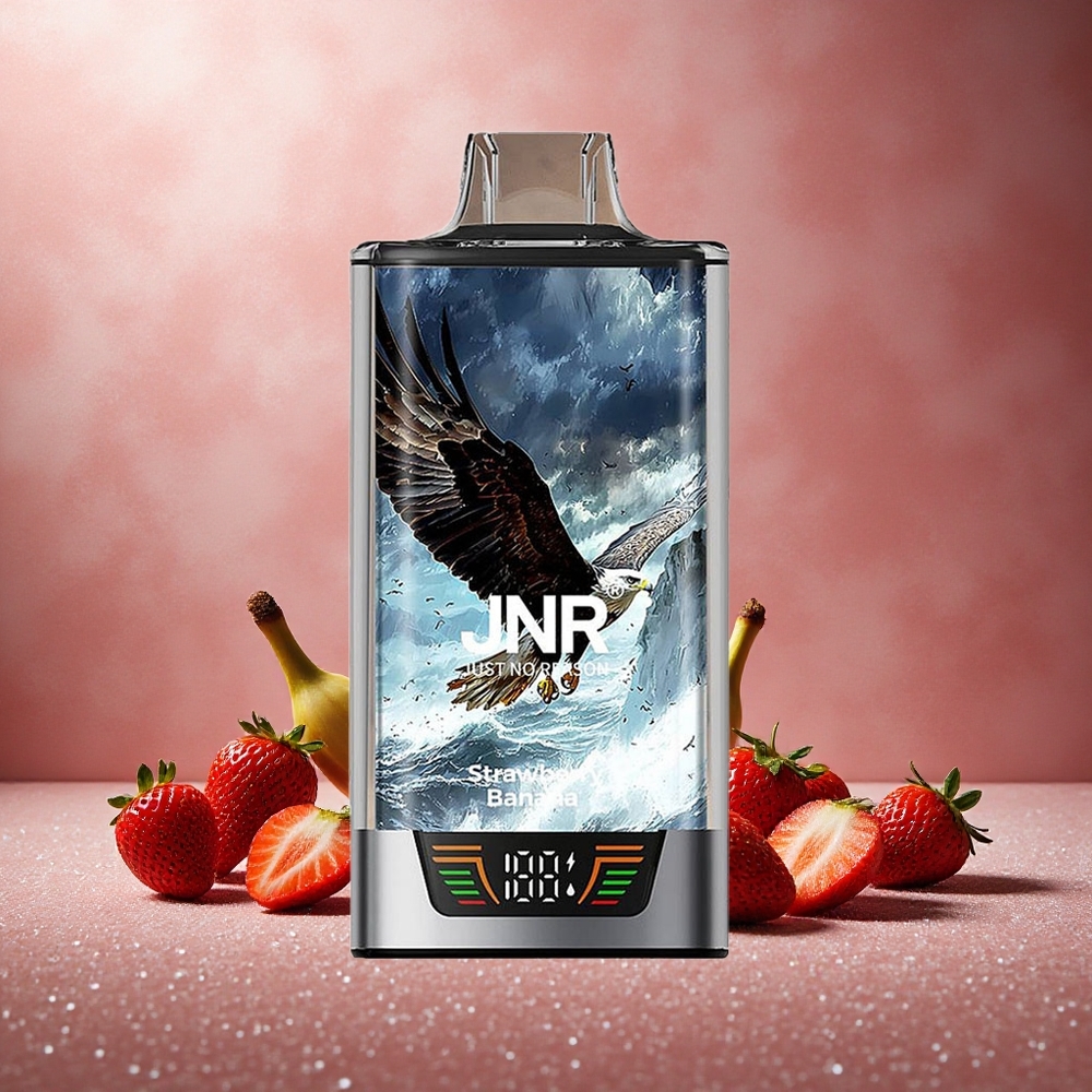 Jordgubb Banan JNR Falcon Pro 28000 E-cigaretter 28000 Puffs Smart Display Dual Mesh Coil Sverige grossist