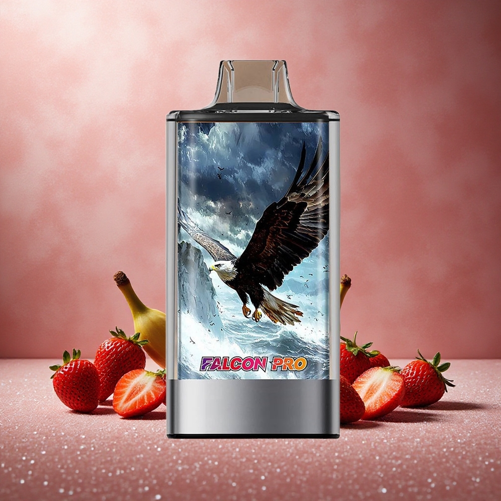 Jordgubb Banan JNR Falcon Pro 28000 E-cigaretter 28000 Puffs Smart Display Dual Mesh Coil Sverige grossist