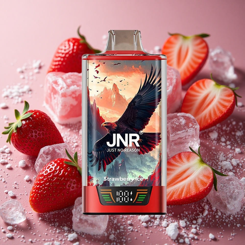 Jordgubb Is JNR Falcon Pro 28000 28000 Puffs 30ml Förfylld Kapacitet Sverige grossist