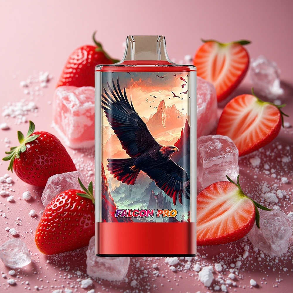 Jordgubb Is JNR Falcon Pro 28000 28000 Puffs 30ml Förfylld Kapacitet Sverige grossist