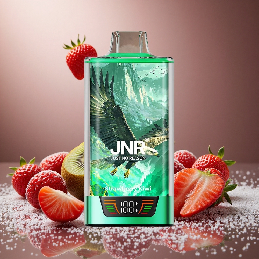 Jordgubb Kiwi JNR Falcon Pro 28000 Disposable 30ml Förfylld Kapacitet Smart Display Sverige grossist
